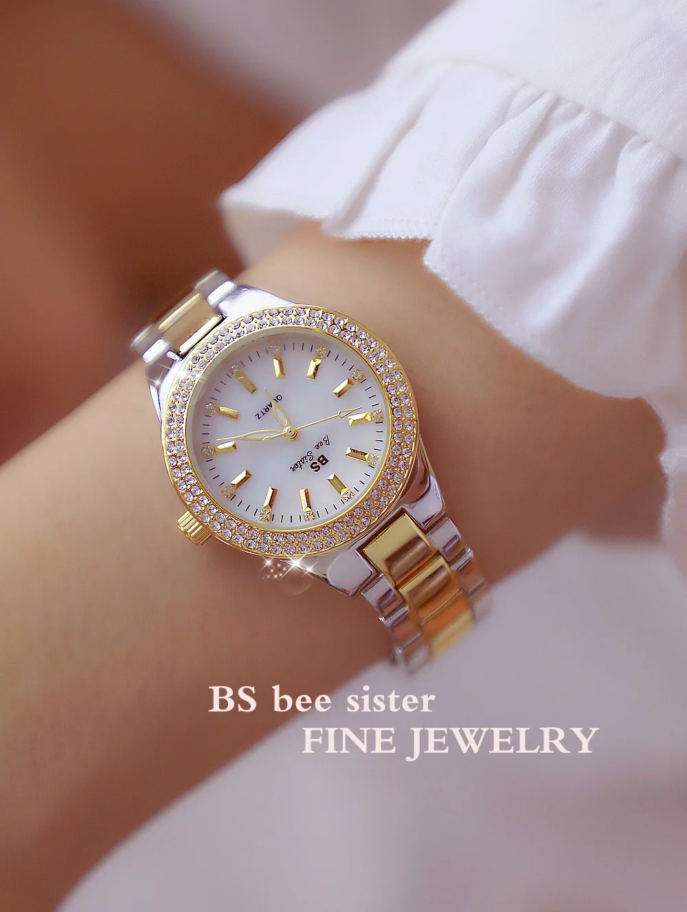 Модные женские часы с роскошными кристаллами и стразами; золотые и серебряные кварцевые наручные часы из нержавеющей стали; relogio whatch дамские часы
