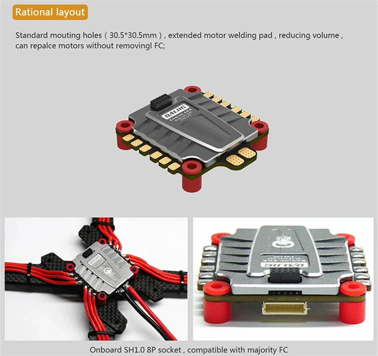 DALRC двигателя 40A 3-5 S 4IN1 ESC BLheli32 DShot 1200