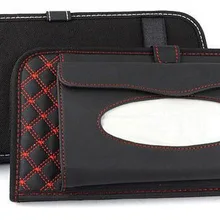 3 в 1 автомобильный солнцезащитный козырек коробка для салфеток зажим для cd-дисков Органайзер многофункциональный ящик для хранения Универсальный PU кожаный контейнер для салфеток автомобильные аксессуары