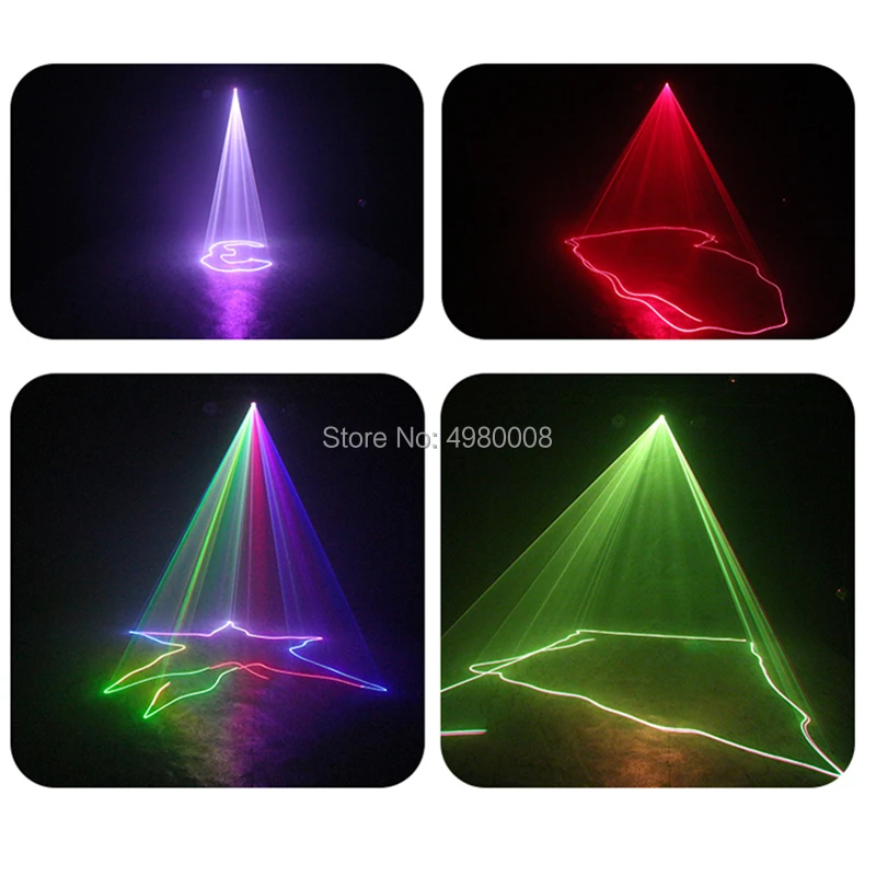 RGB полноцветное лазерное домашнее сценическое освещение Линейный луч эффект/DMX 512/Авто/Звуковое управление лазерный проектор Дискотека вечерние DJ огни