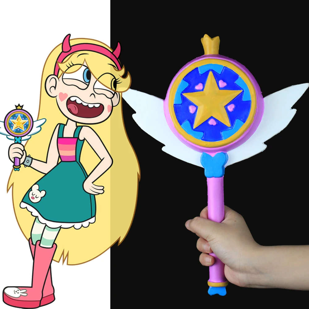 

Star Vs. The Forces Of Evil Star Butterfly Wand Cosplay Princess Magic Stick Hand Props Party Accessory