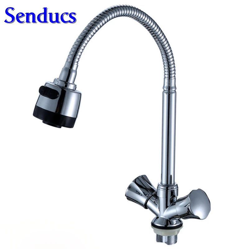 Free shipping promotion dual handle kitchen mixer tap with top quality