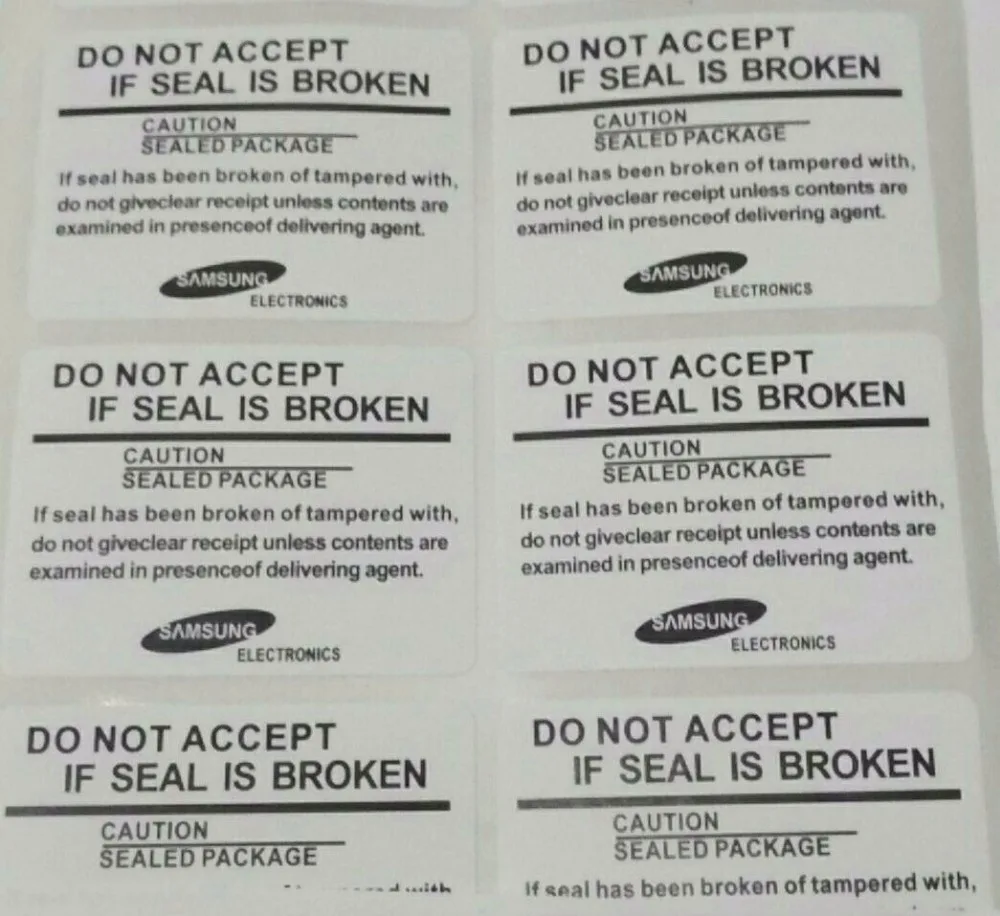 

100 PCS/Lot universal mobile phone seal label sticker samsung Galaxy S4 I9500 S3 S2 delivery free of charge