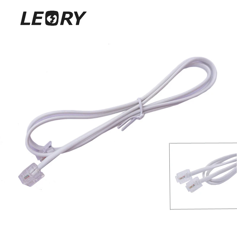 

2 PCS 0.5M To RJ11 PVC Telephone Phone High Speed Cable 6P2C For ADSL Filter Router Modern Fax Telephone Phone Cables Wire White