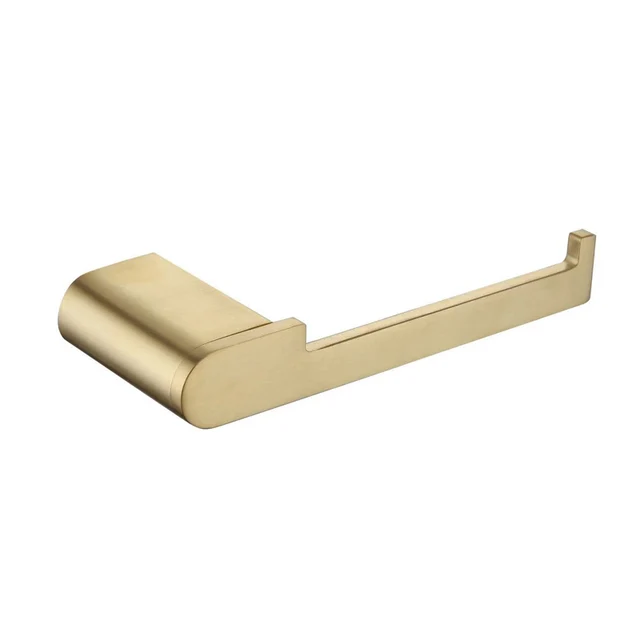 Newly Gold Bathroom Accessories Set Wall Mounted Towel Bar Holder Toilet Paper Holder Brushed Brushed Bathroom Hardware Set Paper Holder
