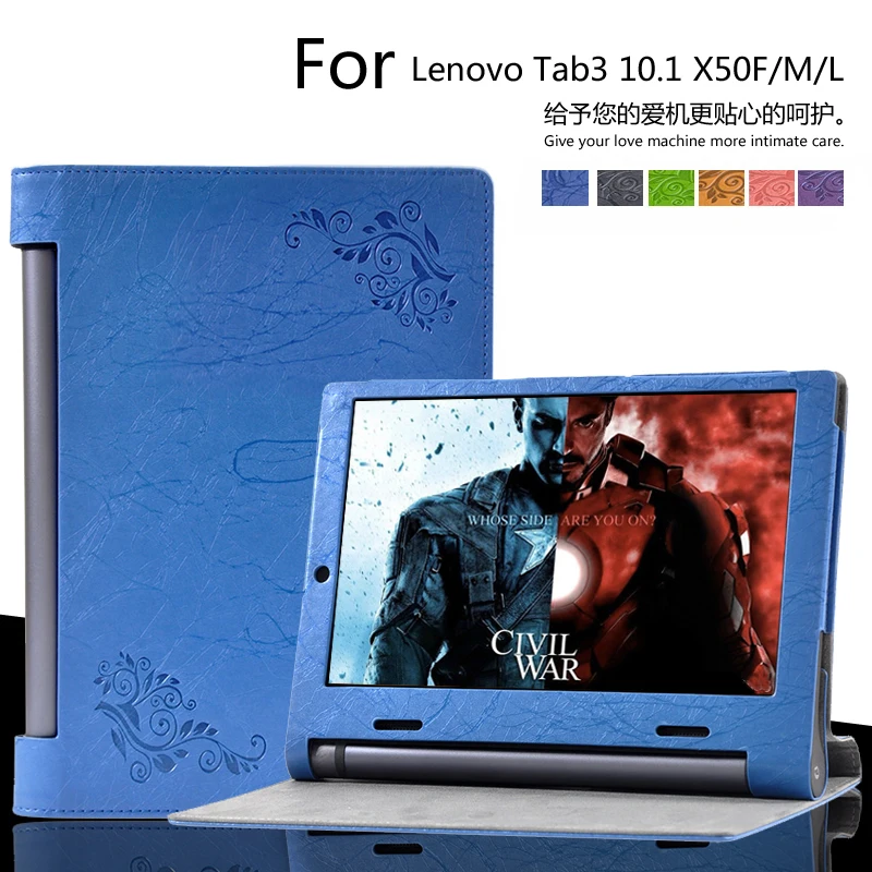 

For Lenovo Yoga Tab 3 10.1 X50F / X50M / X50L Printing Pattern Stand Cover Protective Print Flower Leather Case