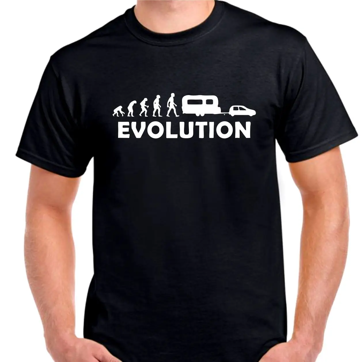 Футболка Evolution Car Human RV Travel Explore Earth Evolve футболки из 100% хлопка брендовая одежда топы