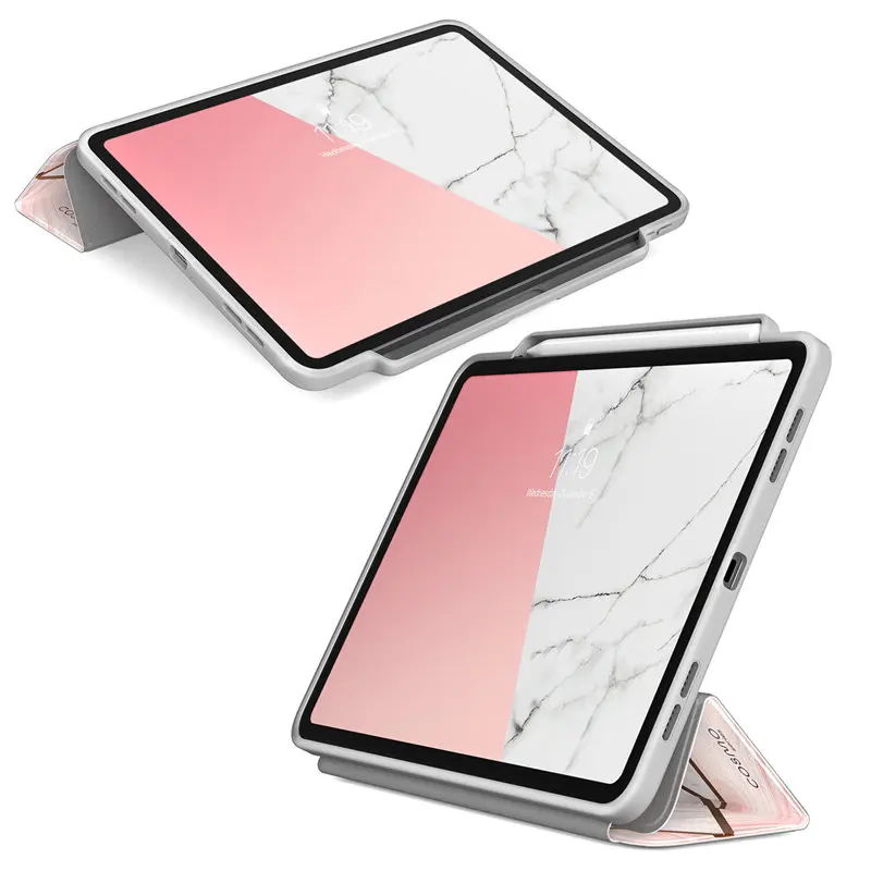 Для iPad Pro 11 чехол() i-Blason Cosmo полный корпус трехстворчатый мраморный Чехол-книжка с функцией автоматического сна/пробуждения и карандашом