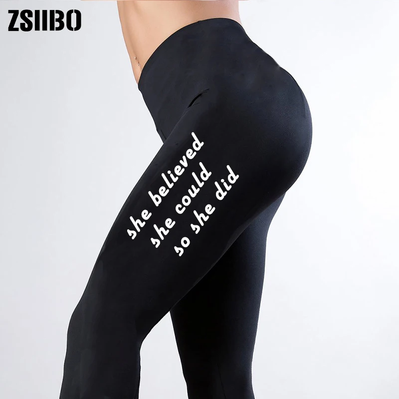 

Steampunk Casual Leggings Ladies Fitness Stretch Trousers Fitness Letters Stitching Leggings Quick-Dry Stretch Pants Workout