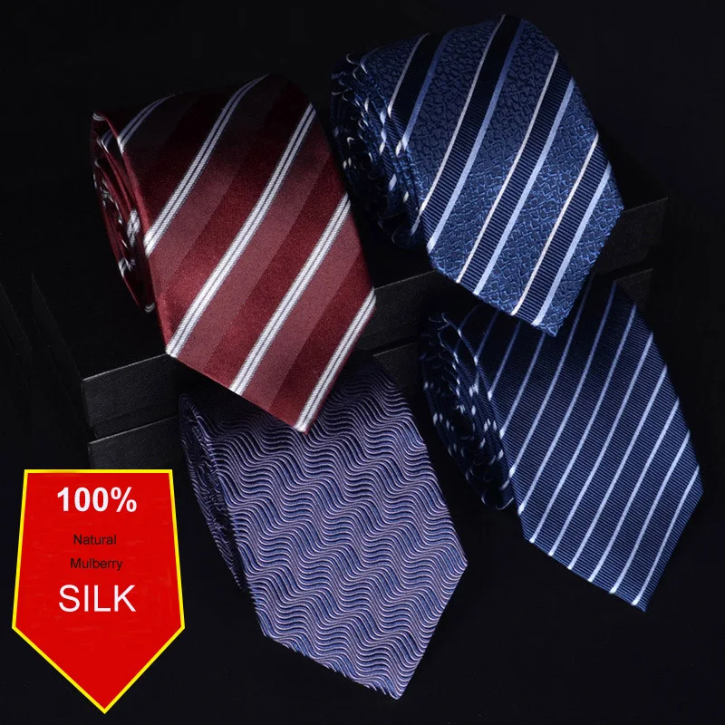100% шелк для мужчин галстук платье Бизнес жених Свадебные занятия ткань Тонкий Формальные Corbatas отец подарок