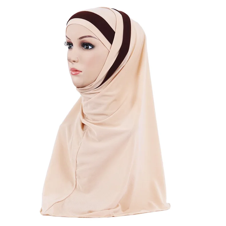 2 шт. мусульманский хиджаб женский шарф кость капот ниндзя голова крышка внутренняя крышка Арабская шапочка для молитвы дамы Рамадан тюрбан Мода