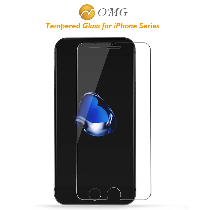 OMG 9H закаленное стекло для iphone 5S 5 4S 5c SE 6 6s plus 7 Защитная фронтальная Пленка чехол +