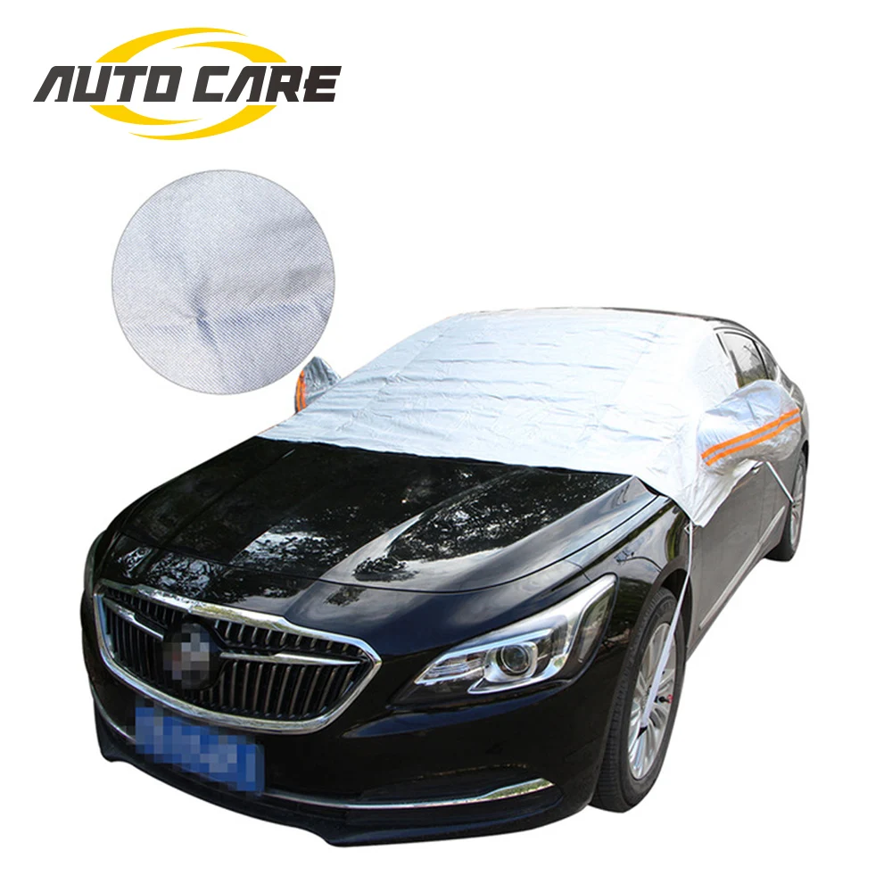 

Universal Car Half Covers Sunshade Styling Foil Waterproof Thicken Car Snow Shield Anti-UV Snow Protection Covers For Cars