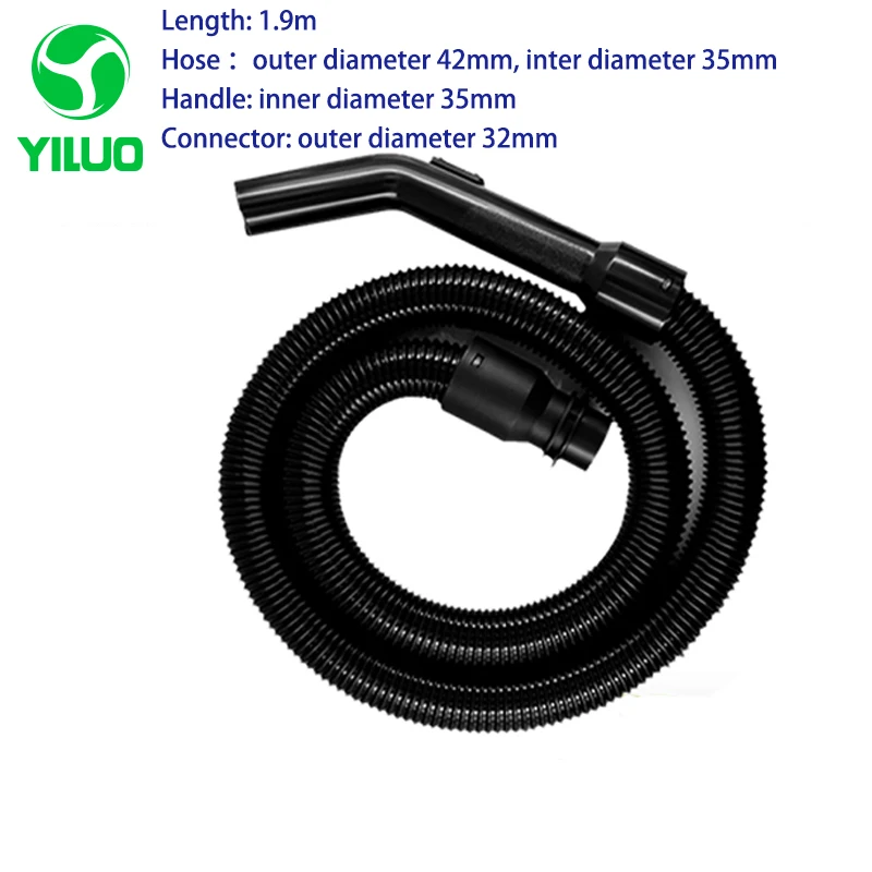 Spare Parts Inner Diameter 35mm Vacuum Cleaner EVA Hose + handle +black ABS connectorfor Vacuum
