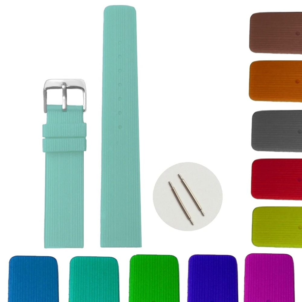 

20mm Light Sky Blue Silicone Jelly Rubber Unisex Watch Band Straps WB1071V20JB