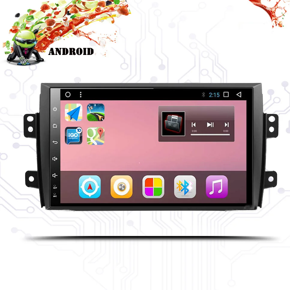 Discount 9" 2 din 1024*600 Android 9.1 Car Radio dvd for Suzuki SX4 2006-2013 gps navigation video audio Carplay Multimedia player stereo 3