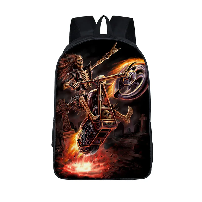 Harley Motorcycle And Eagle / Motorhead Backpack Men Boys Bag Students