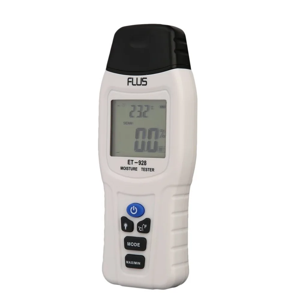 Goedkoop 1 st Hout Vochtmeter Vochtigheid Tester Timber Vochtige Detector Digitale Vochtmeter Test 0 ~ 100% RH Bereik Muur vocht Analyzer