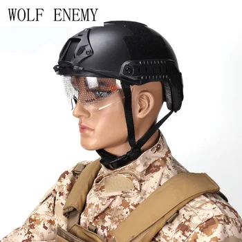 

FAST Helmet with Protective Goggle MH Type Tactical Protective Airsoft Sports Safety Military Combat Cycling Helmet