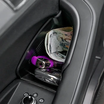 

Fit for Audi Q5 2018 2019 Car Styling Plastic Front Door Handle Container Tray Storage Box 2pcs Auto Accessory