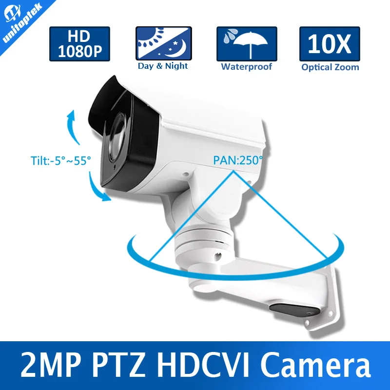 New Model 1/3 322 Sensor+2431H 2.0 Megapixel 10X Optical Zoom Pan/Tilt Rotation IR 80m Security HD 1080p Mini PTZ HD CVI Camera