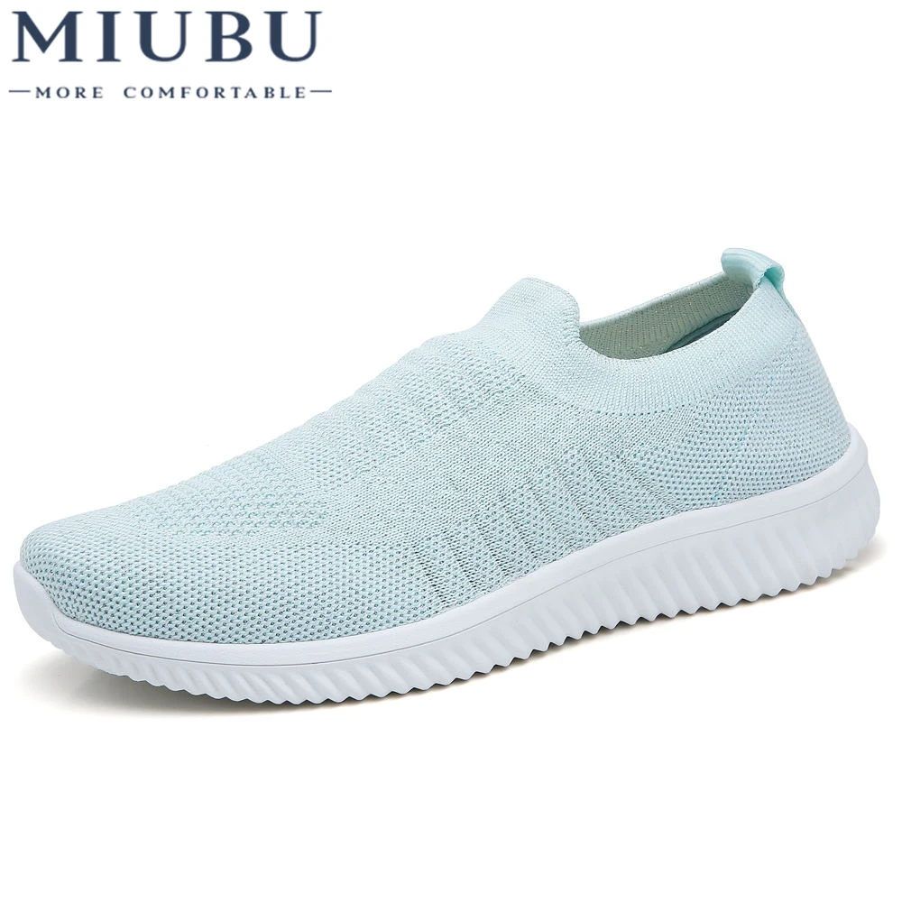 

MIUBU Women Outdoor Mesh Shoes Casual Slip On Comfortable Soles Shoes Sapato Feminino On Casual Woman shoes chaussure femme