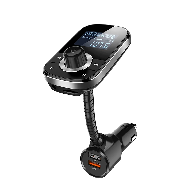 Nulaxy FM передатчик модулятор QC3.0 быстрая Зарядное устройство Dual USB Micro SD карта TF AUX