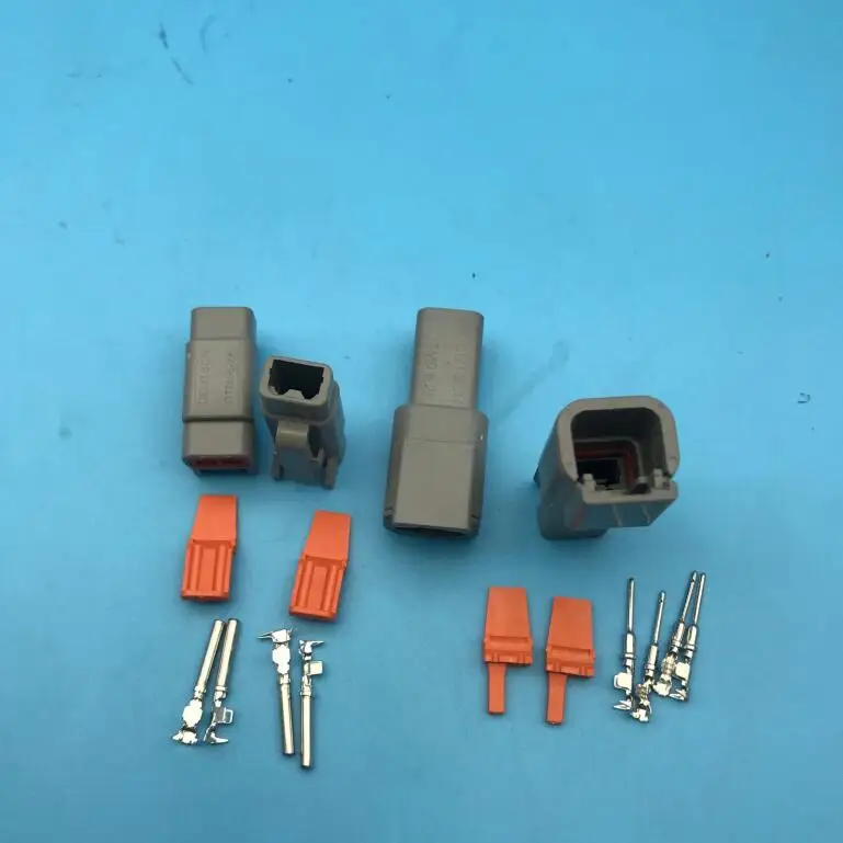 

Free shipping 10sets/lot Auto DTM 2 Pin/Way Deutsch Waterproof Female Male Automotive Connector Plug For Mazda