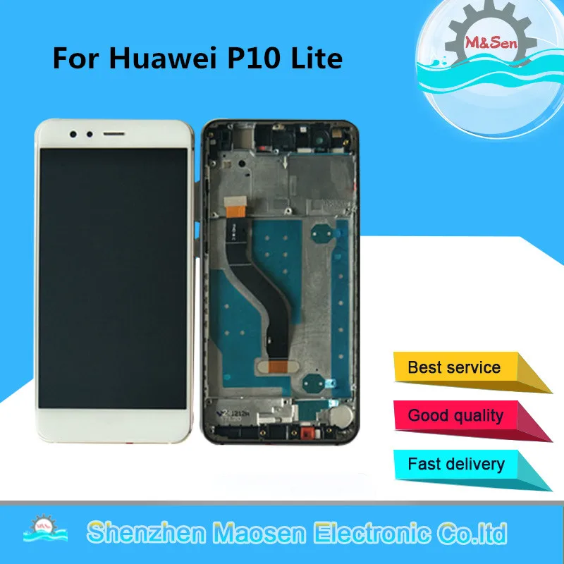 

M&Sen For Huawei P10 Lite P10Lite LCD Screen Display+Touch Panel Digitizer With Frame WAS-LX2J WAS-LX2 WAS-LX1A WAS-L03T WAS-LX3
