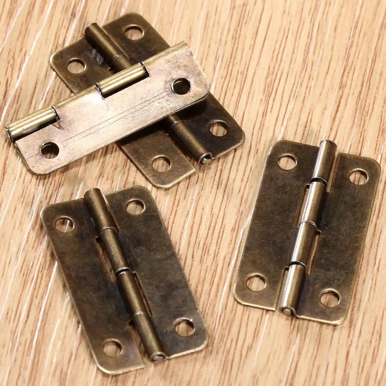 4pcs Antique Cabinet Hinges Mini Door Hinges Cabinet Drawer