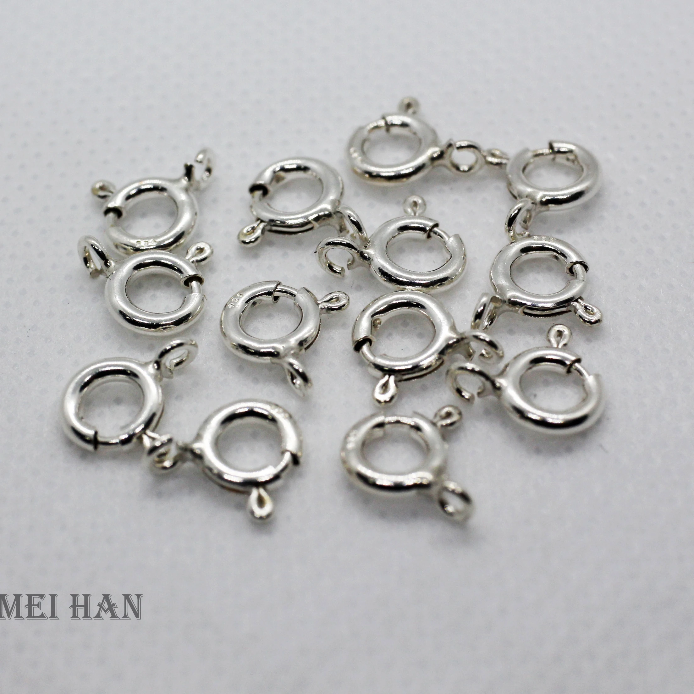 

Meihan 925 Sterling Silver thick round Claw Spring Claps Hooks for Design & DIY Jewelry