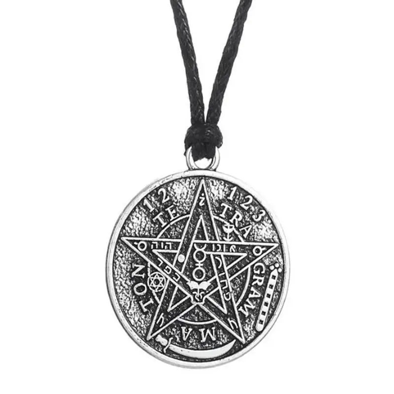 

Tetragrammaton Pentacle Pentagram Necklace Wiccan Talisman Pagen Amulet Pendant Necklaces Jewelry For Women Friendship Gift