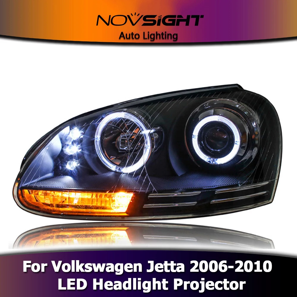 NOVSIGHT 2 шт. авто светодиодный свет проектор фары в сборе DRL противотуманная фара