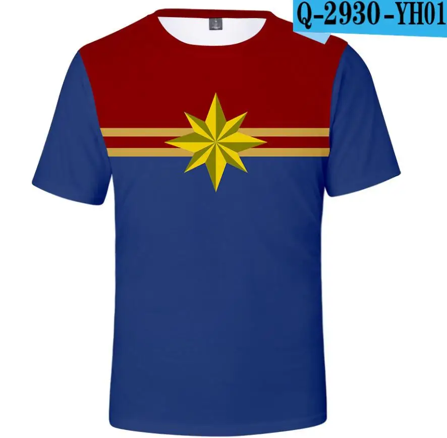 Детская футболка с 3D принтом «мстители» для детей косплей-костюм супергерой для мальчиков футболка Топ для девочек, Марвел Капитан, футболки с короткими рукавами - Цвет: model 1