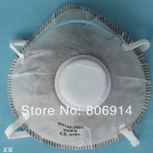 100 шт./лот 3-слой активированный уголь anti-dust маска против гриппа маска с дыхательный клапан