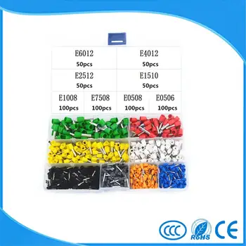 

E0506~E6012 Insulated End Terminal Wire Copper Crimp Connector 8Model 8Color Kit Box 700pcs