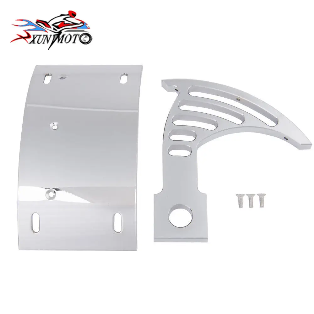 Motorcyle Parts Frame Holder Chrome Swingarm Side Mount Curve License