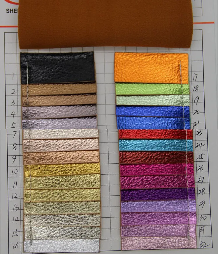 10 yard Metallic shinny embossed PU leather bags handbags material