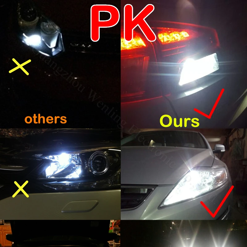 2 шт. Автомобильные светодиодные чипы WLJH Canbus T10 W5W 5630 для VW Golf 5 6 Polo Jetta Bora Passat 3C CC B7