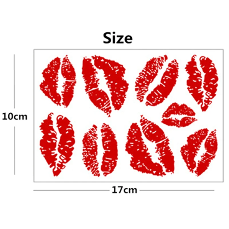 Nu-TATY, сексуальная временная татуировка с красными губами, боди-арт, флеш-тату, наклейка s 17*10 см, водостойкая, поддельная татуировка, автомобильная Наклейка на стену