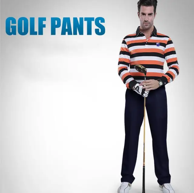 PGM Colorful Golf Pants For Men Solid Winter Waterproof Breathable Hight Elasticity Quick Dry 