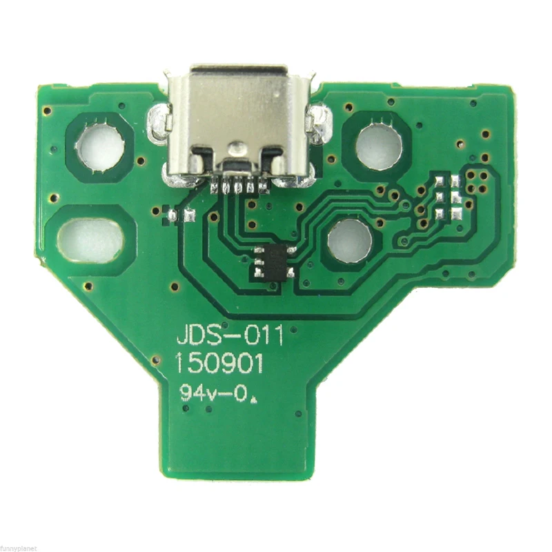 

12 Pin Game Controller USB Charger Port Socket Board Green JDS-001 JDS-011 Gamepad Module Part for Sony PS4 Controller
