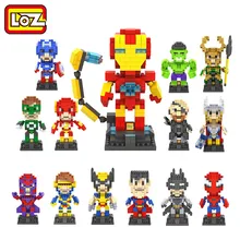 LOZ The Hero Deadpool Captain America Iron Man Thor Loki Diamond Building Blocks Action font b