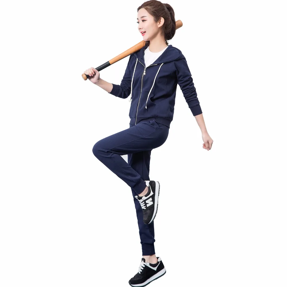 Женский спортивный костюм с длинным рукавом на молнии|2 piece set sports|piece set2 |