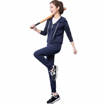 

Womem Sets Spring Autumn Tracksuit Long Sleeve Stitching Zipper Sweatshirts Suit Women Clothing 2 Piece Set Sporting Suit Female