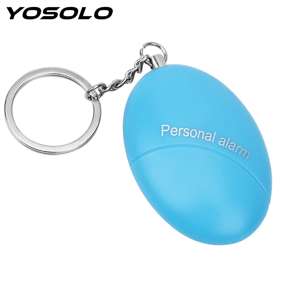 

YOSOLO Car Key Rings Girl Women Security Protect Alert Self Defense Alarm Key Chain 120db Emergency Alarm Scream Loud Keychain