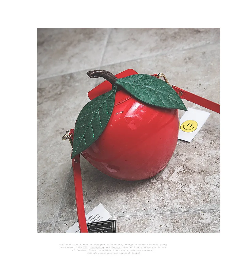 SJ женские кожаные сумки на плечо женская сумка через плечо Италия Braccialini стиль дизайн искусство мультфильм мини фрукты пакет яблоко апельсины