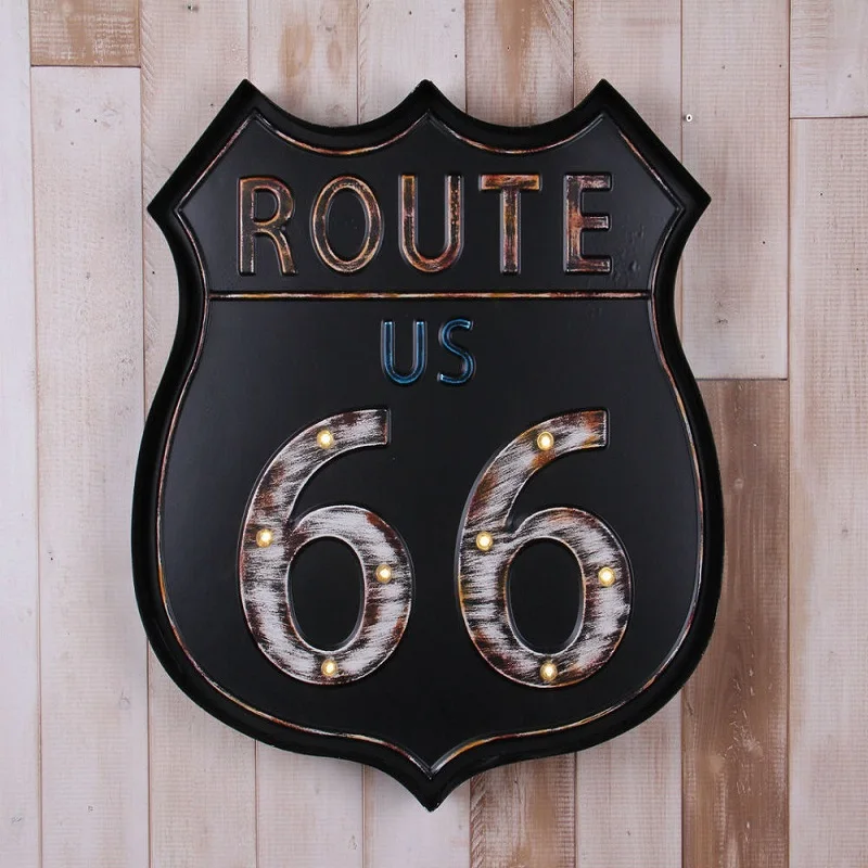 

US Route 66 Vintage Home Decor Bar Decoration Placa Decorativa Cerveza Vintage Metal Signs Manualidades Sign Wall Iron murals