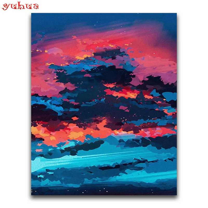 Full Square Diamond embroidery aurora DIY 3D painting Cross stitch night view Round mosaic color | Дом и сад