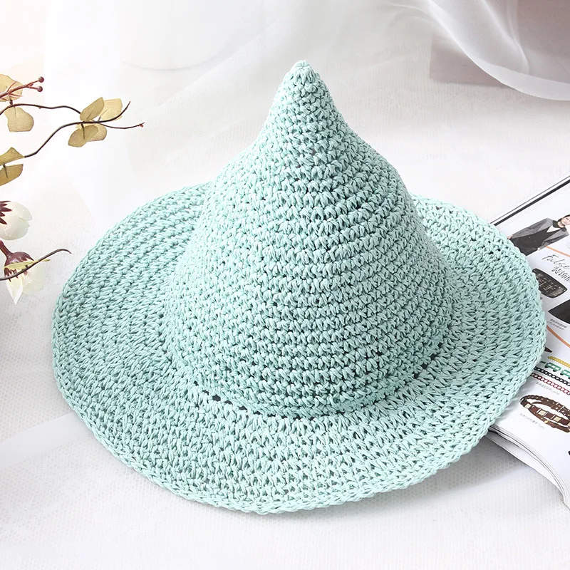 2018 Summer Baby Pointy Witch Hat Boys and Girls Foldable Sun Hat